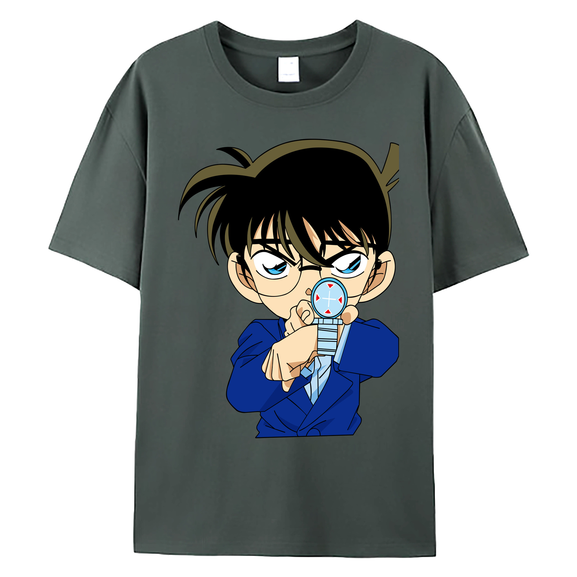 （画像用） 名探偵コナン 江戸川 コナン Detective Conan Conan Edogawa 綿100％ メンズ半袖Tシャツ｜肌触りやわらか＆通気性